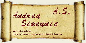 Andrea Simeunić vizit kartica